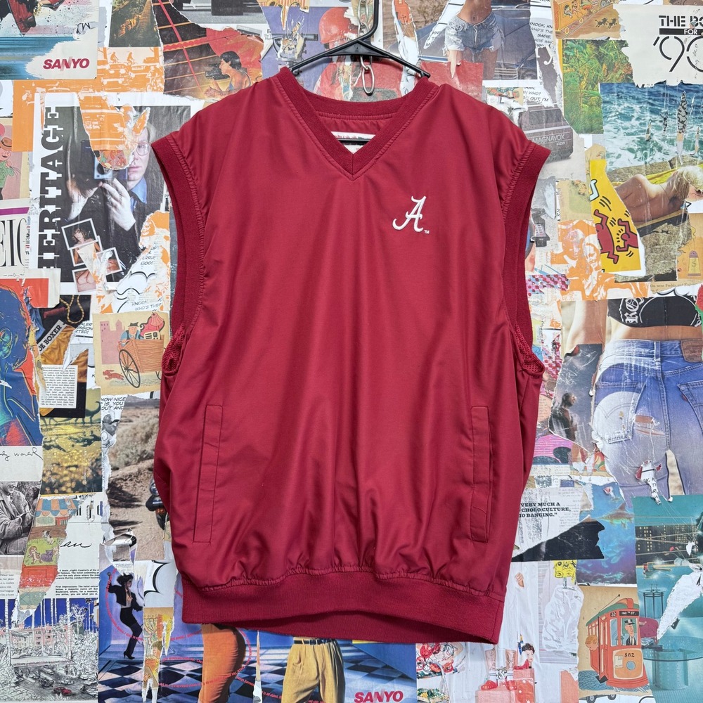 Vintage Pressbox Alabama Crimson Tide‎ Pullover Vest V Neck Lightweight M